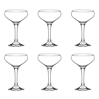 6Piece Martini Coupe Cocktail Glass Set 235ml