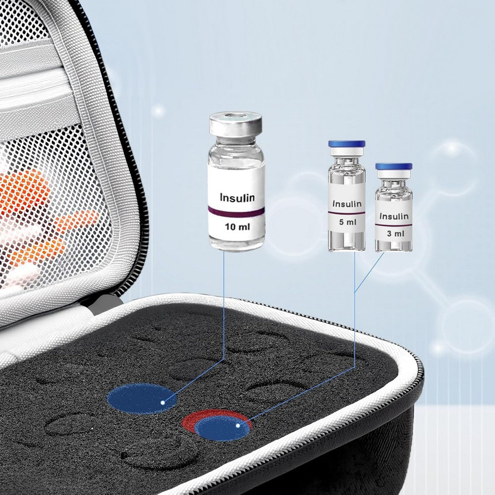 15 Grids Insulin Vial Protector Case Peptide Case for Diabetics Standard 10ml U-100 Vials