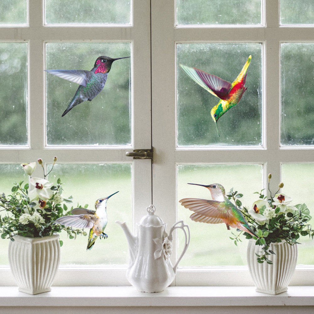 9 Hummingbird Wall Stickers Anti-Collision Window Clings Decals