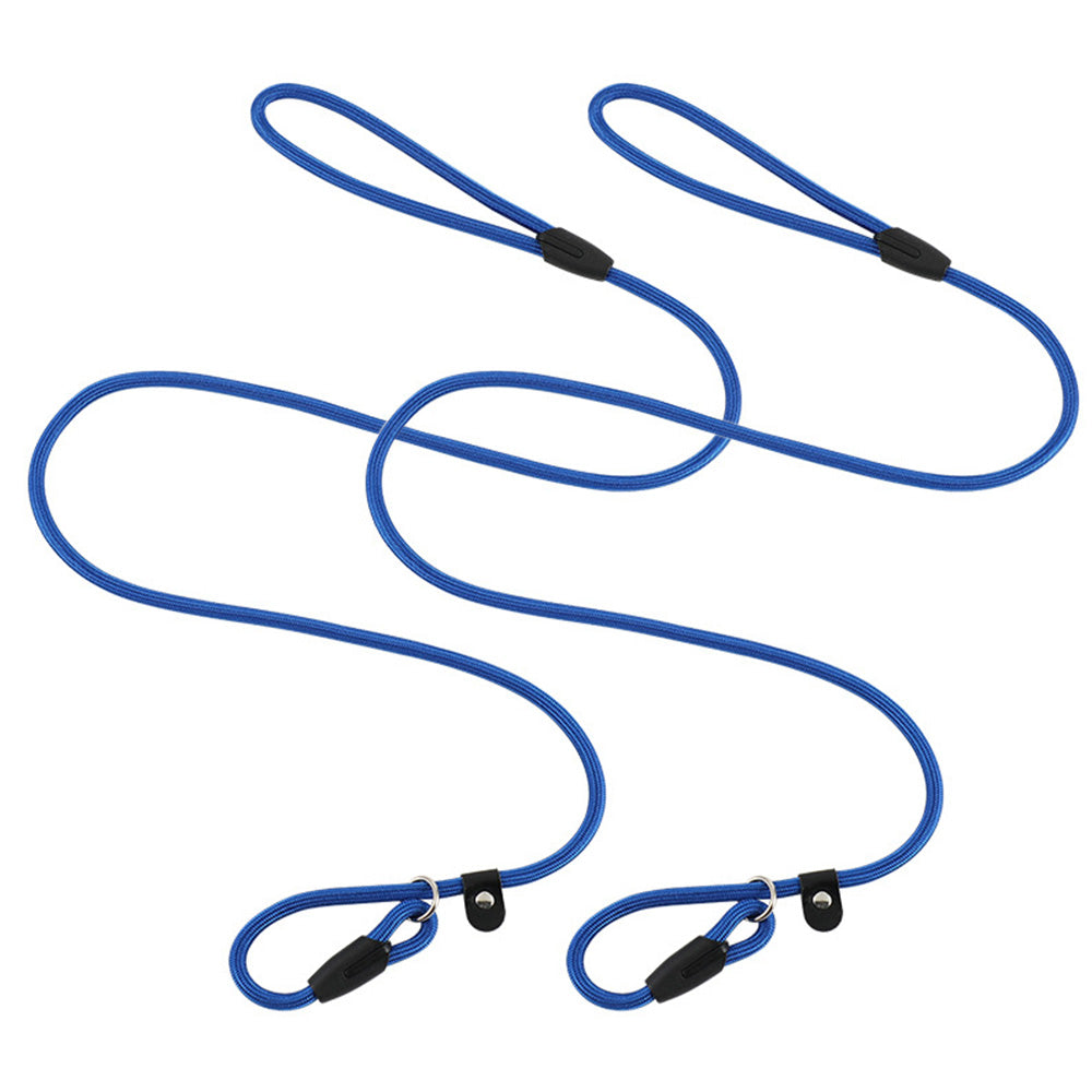 2 Pack 1.4M Pet Training Leash Slip Lead Pets Nylon Rope - Blue