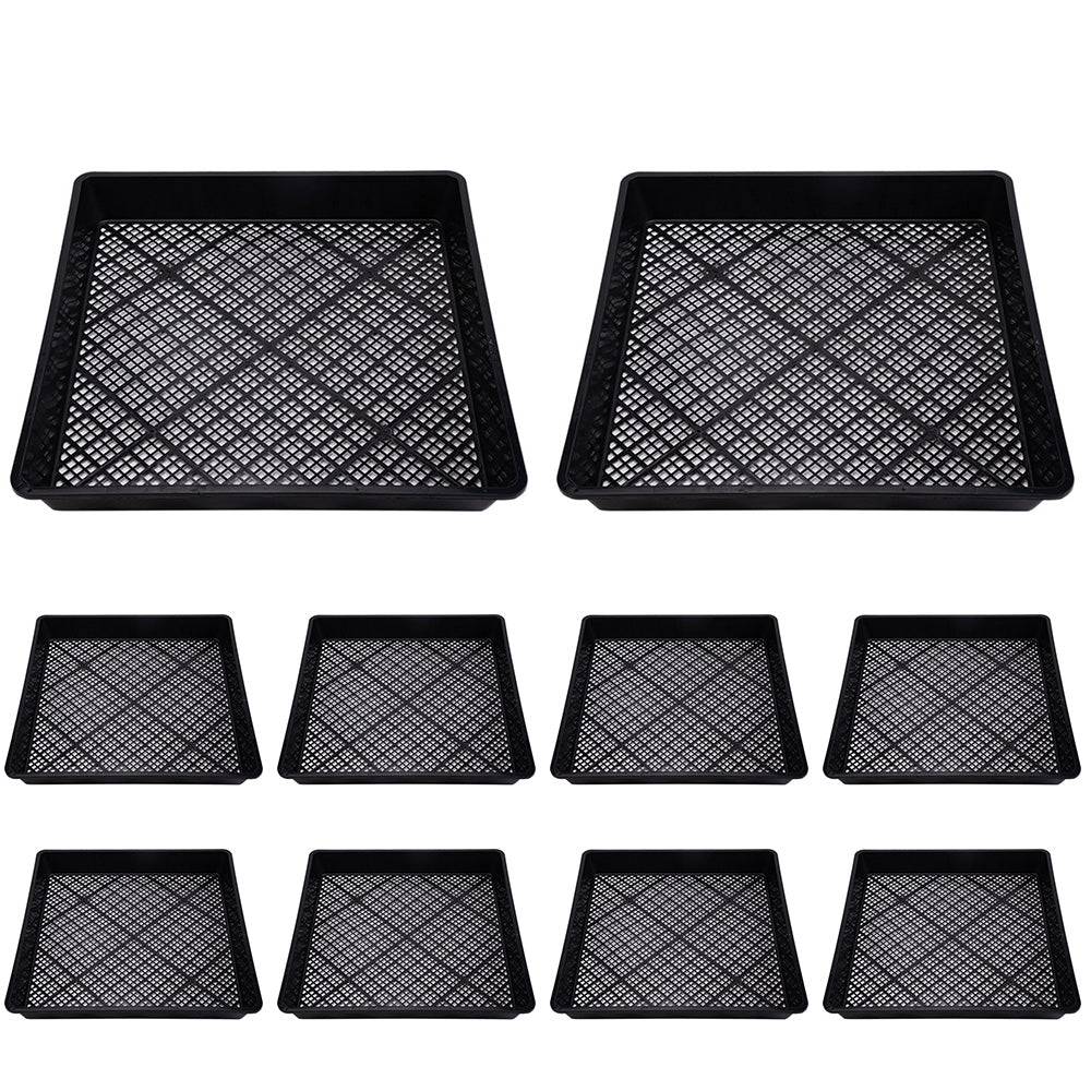 10 Piece 42cm Square Fine Hole Seedling Trays for Propagation