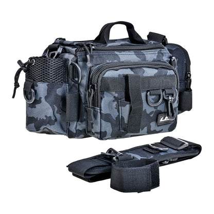 Fishing Tackle Bags Single Shoulder Crossbody Bag Waist Pack Fish Lures Gear Bag Blue