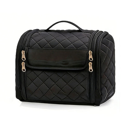 Travel Makeup Bag with Hanging Hook Large Capacity-Black