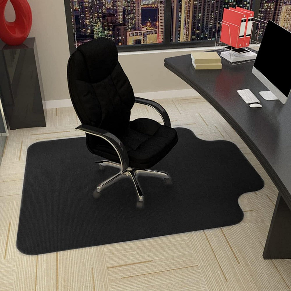 Anti-Slip Office Chair Mat for Carpet - Black