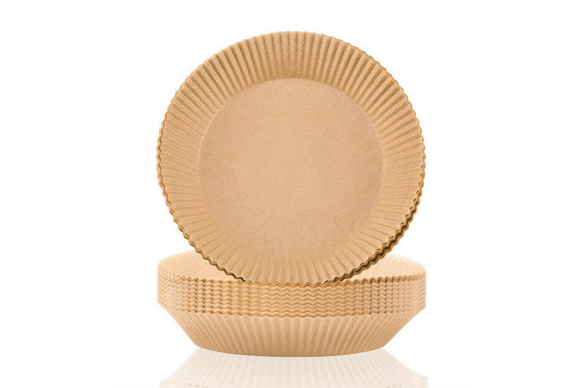 60 PCS Air Fryer Disposable Paper Liner for Microwave Non-Stick-Dark brown