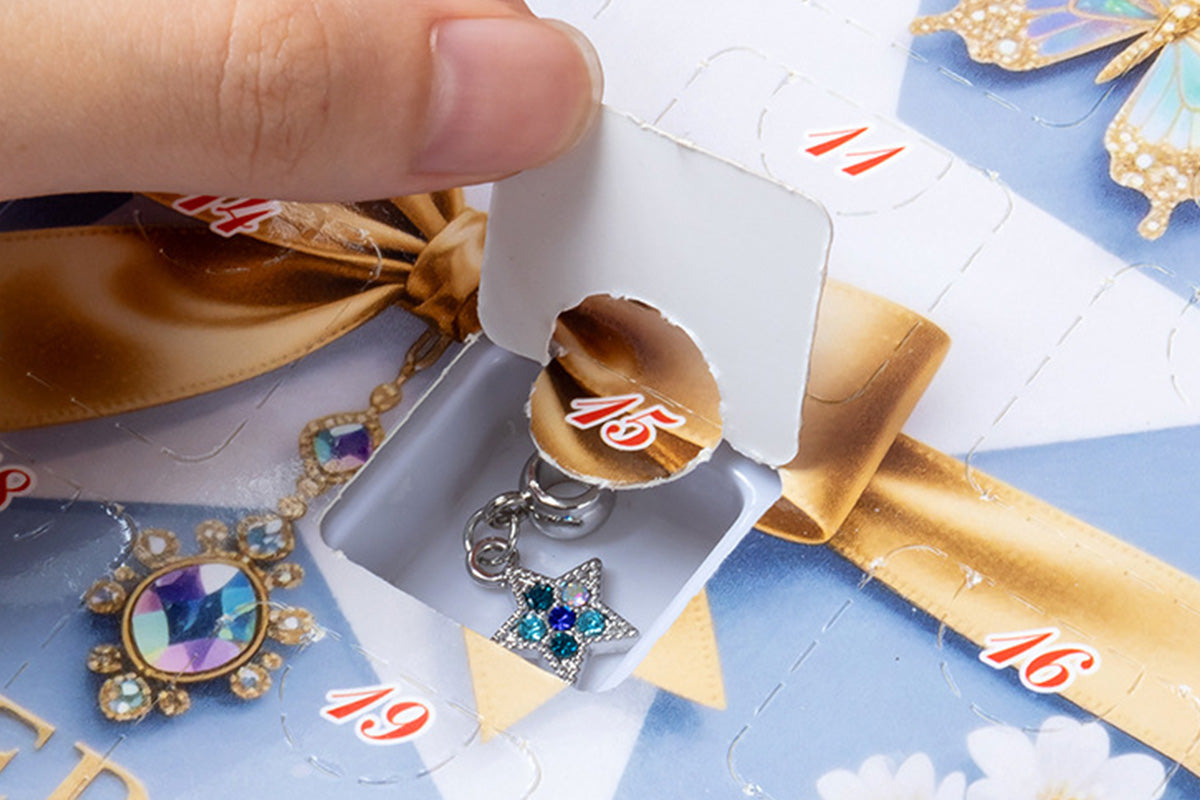 DIY Charm Bracelet Blind Box Jewelry Making Kit Holiday Birthday Gift for Little Ones Girls Teens-Blue