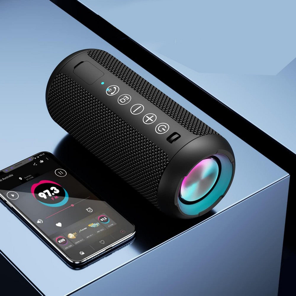 Portable Bluetooth Speaker IPX7 Waterproof Wireless Speaker for Birthday Party-black