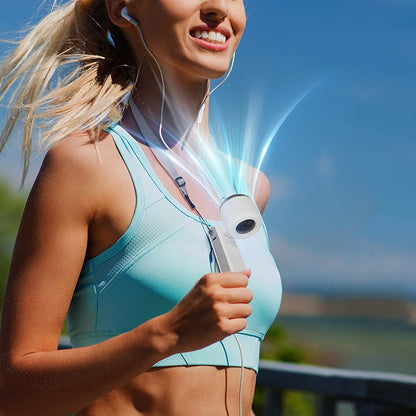 3-in-1 Rechargeable Mini Turbo Fan Portable 5-Gear Wind Handheld Cooling Fan for Outdoor Activities Travel Working White