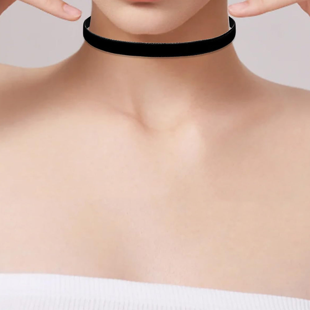 3PCS Black Layered Necklace Set for Women Adjustable Fashion Jewelry Gift