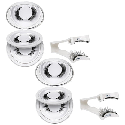 2 Pairs Reusable Magnetic Eyelashes with Tweezers