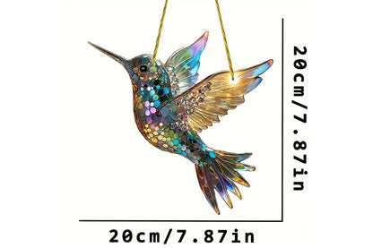 3Pcs Colorful Spirit Birds Sherum Spirit Birds Hanging Ornament Sun Catcher Stained Birds