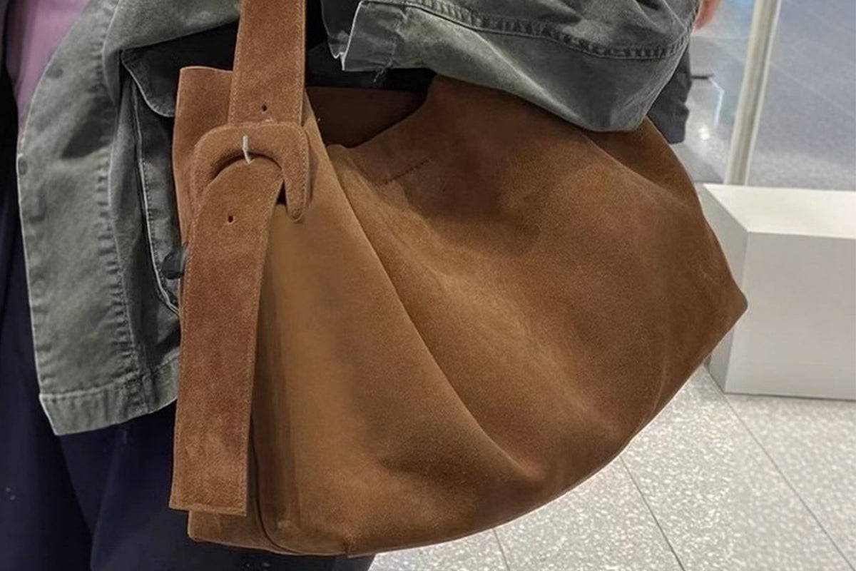 Suede Bucket Bag Suede Bag Suede Tote Bag Suede Shoulder Bag