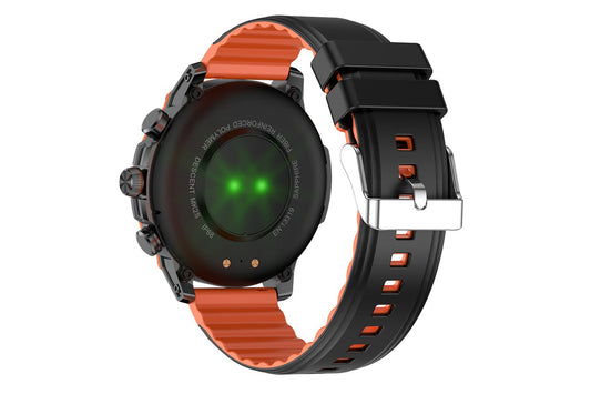 Smart Watch 1.43-Inch Fitness Watch with 24H Heart Rate Blood Pressure Blood Oxygen Female Physiological Flashlight Activity Tracker-Orange