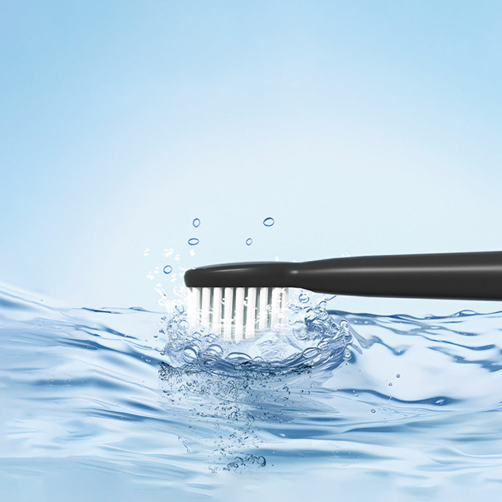 Sonic Electric Toothbrush with 8 Soft Wave Brush Heads Black