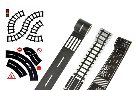 Road Tape for Kids Toy Train Car 5 Rolls Bedroom Decor
