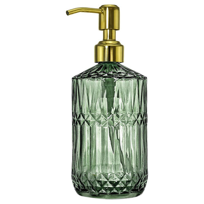 450ml Glass Soap Dispenser for Kitchen Bathroom-Green