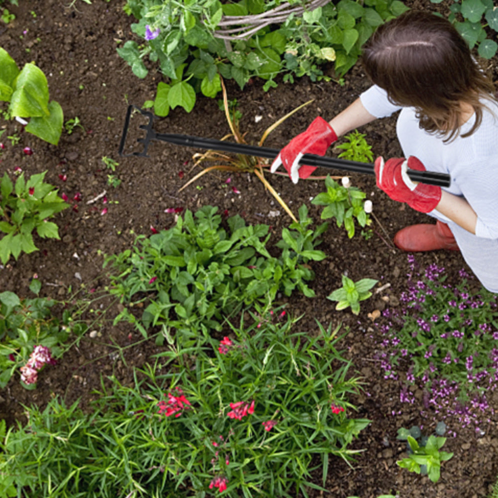 2-in-1 Garden Hoe Long Stirrup Hoe Garden Tool with Adjustable Handle