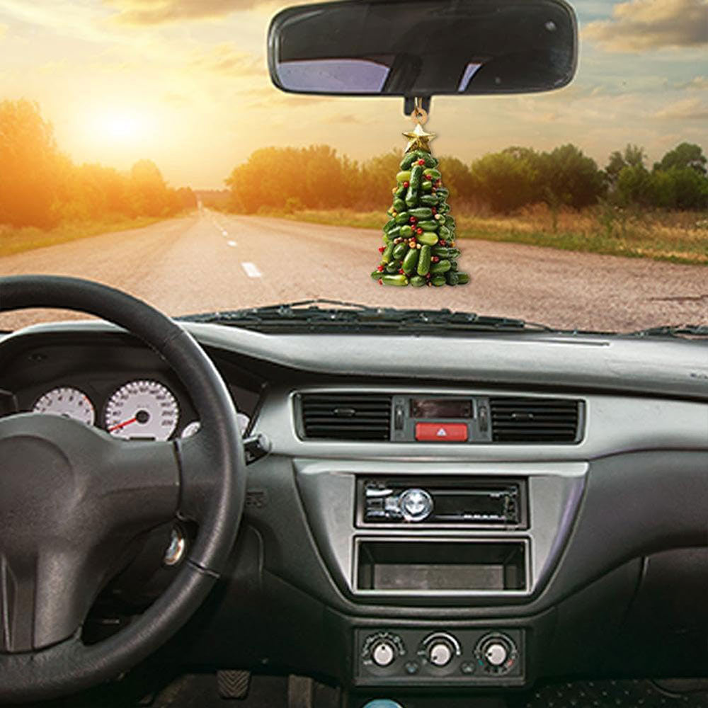 8Pcs Christmas Tree Shape Bookshelf Pendant 2D Acrylic  Xmas Ornament Christmas Tree Decor