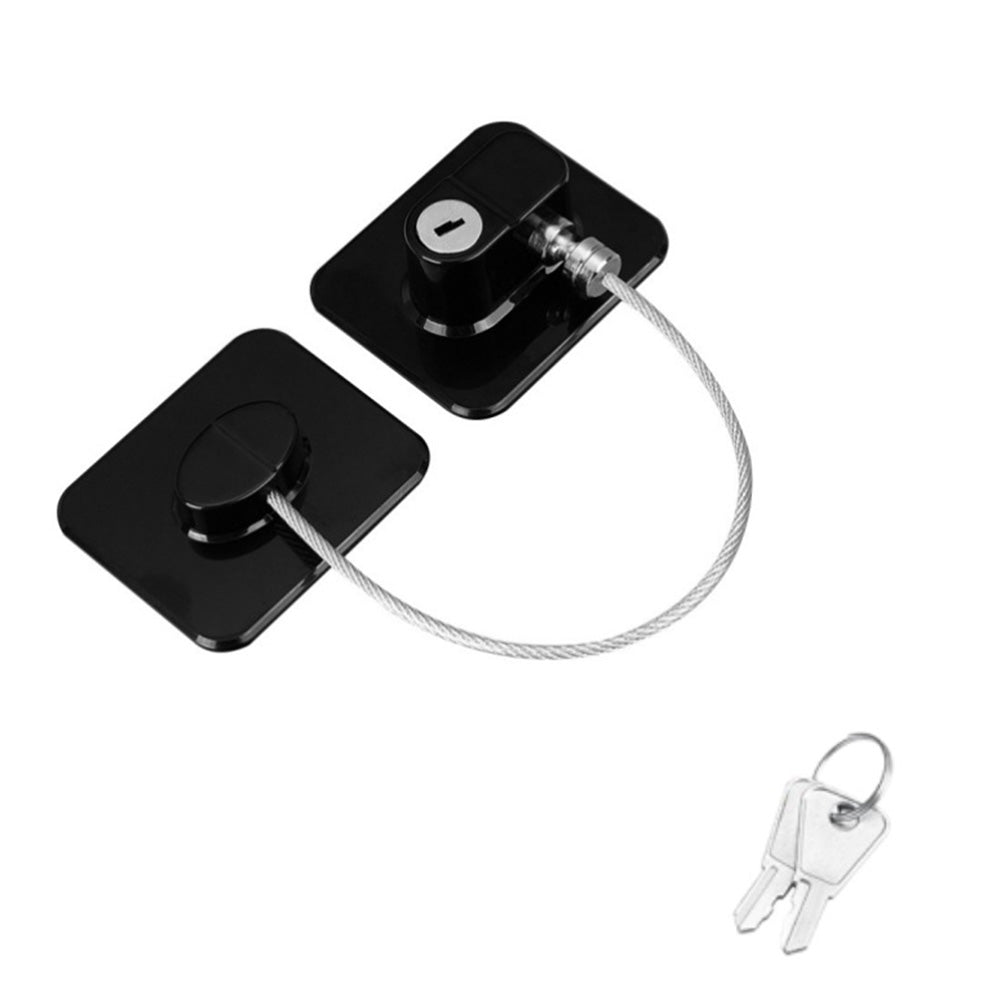 2 Pack Fridge Lock with Keys-Black