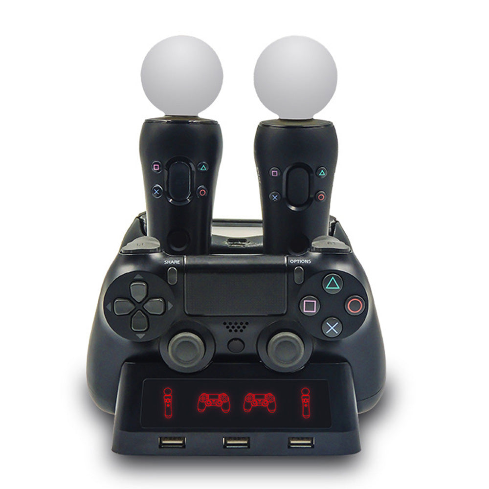 4-in-1 Charger Charging Dock for Sony PS4 Playstation 4 VR PS/VR Move Controllers