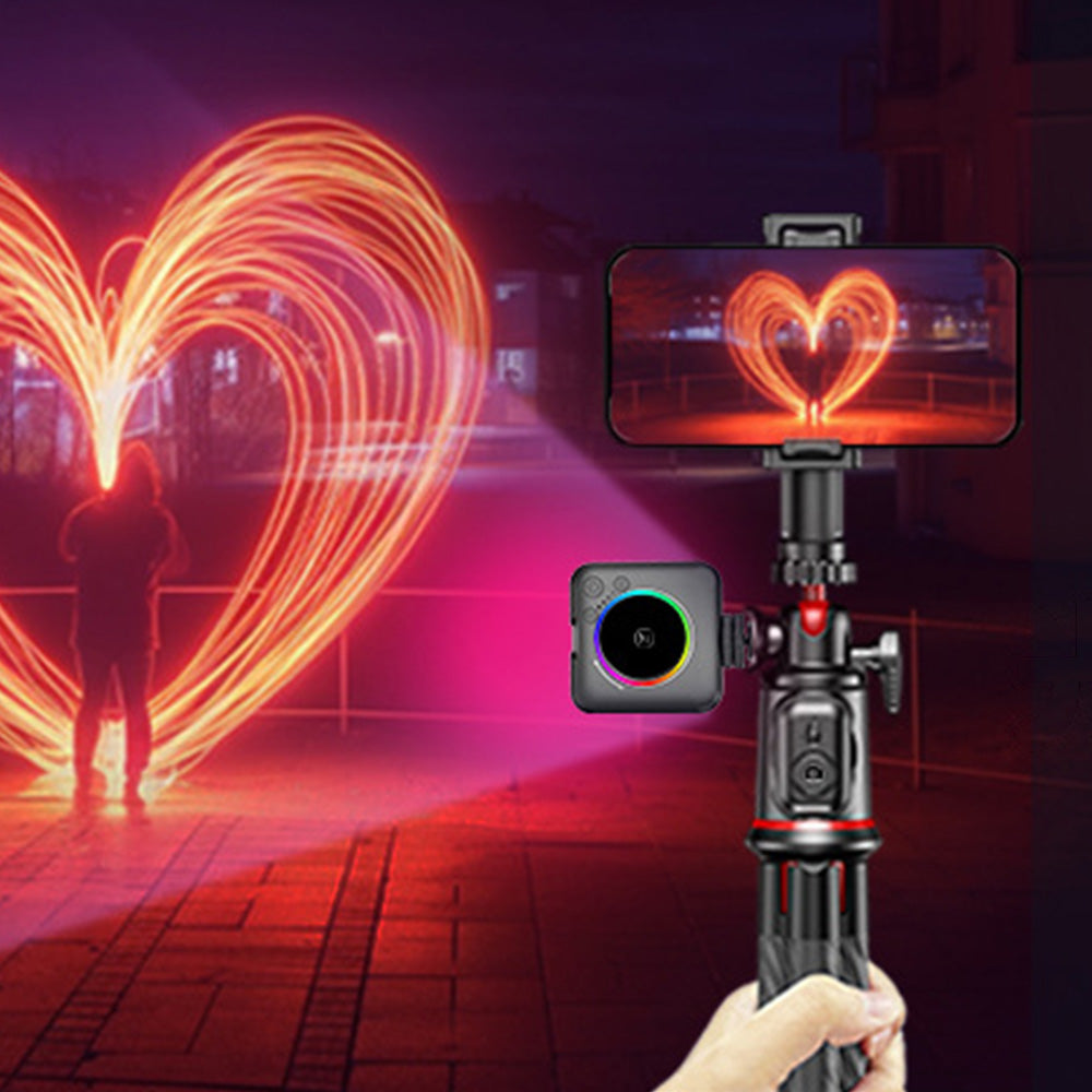 RGB Photography Selfie Fill Light Porable Adjustable Camera Light for Recording/Live