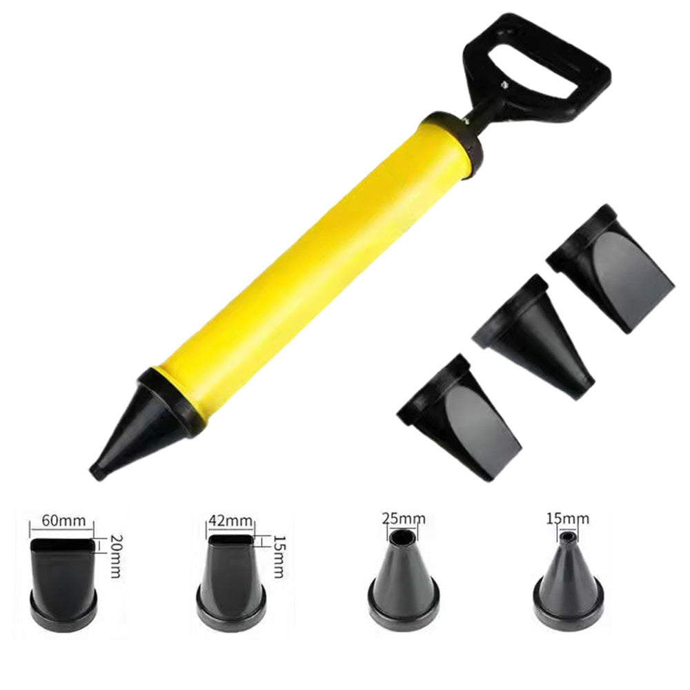 Grout Mortar Gun Set with 4 Nozzles Pointing Grouting Tool for Tile Repair