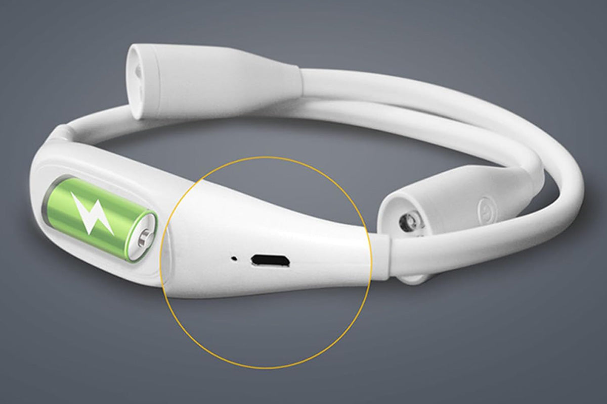 Double Head Flexible Neck Holding Light - White
