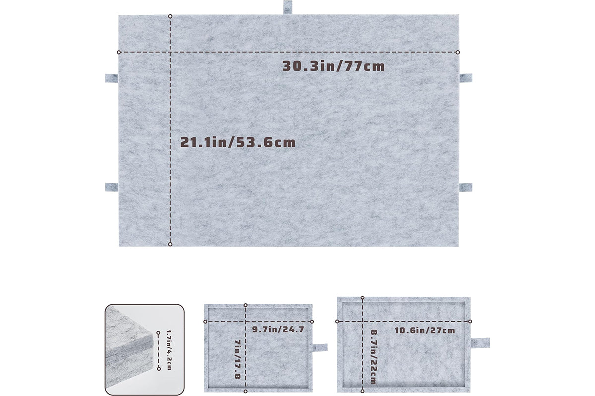 Puzzle Board with 6 Sliding Drawers Foldable Felt Puzzle Table Up to 1000 Pieces-Light Grey