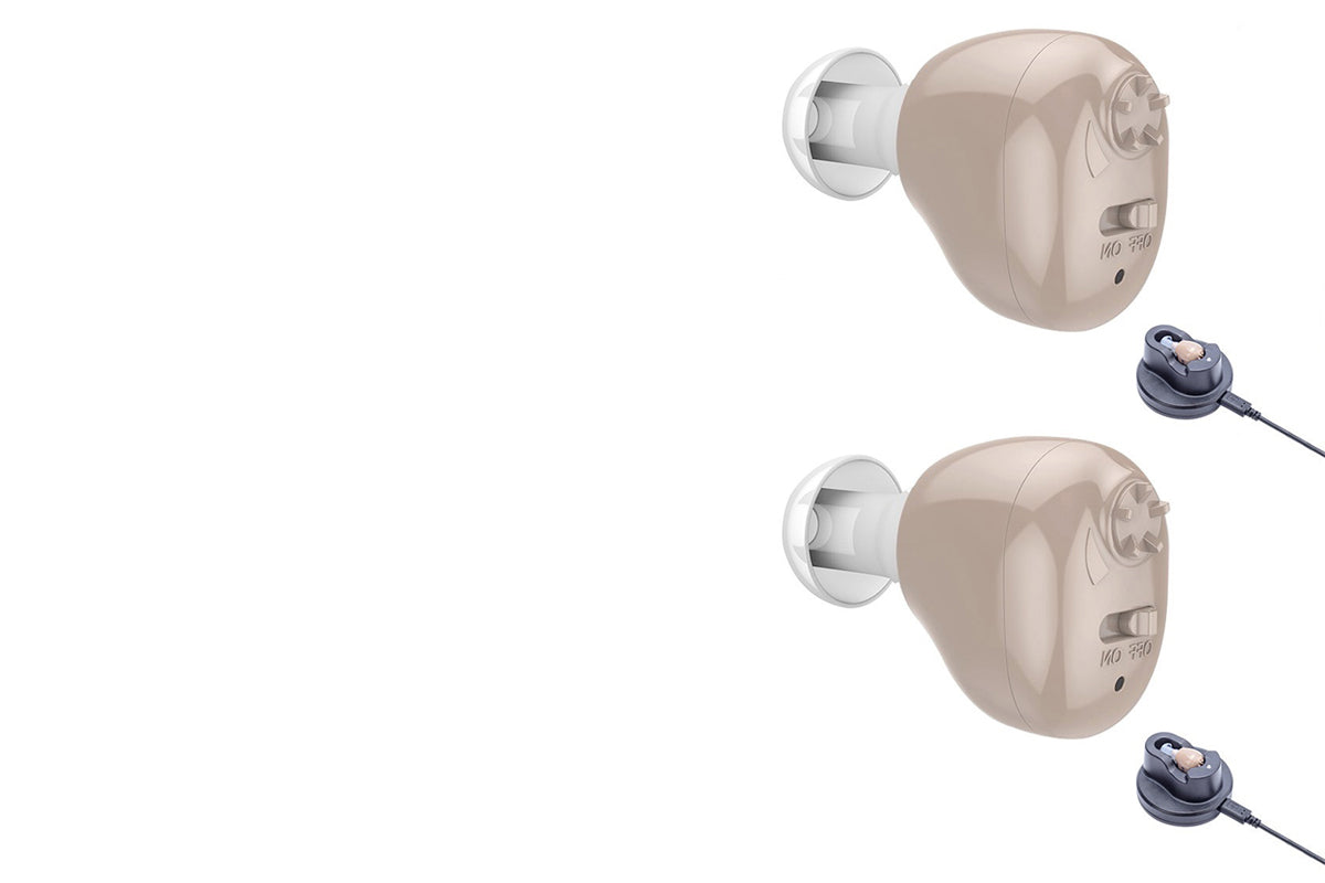 2Pcs  Mini Digital Rechargeable Hearing Aids In Ear Enhancer Sound Voice Amplifier