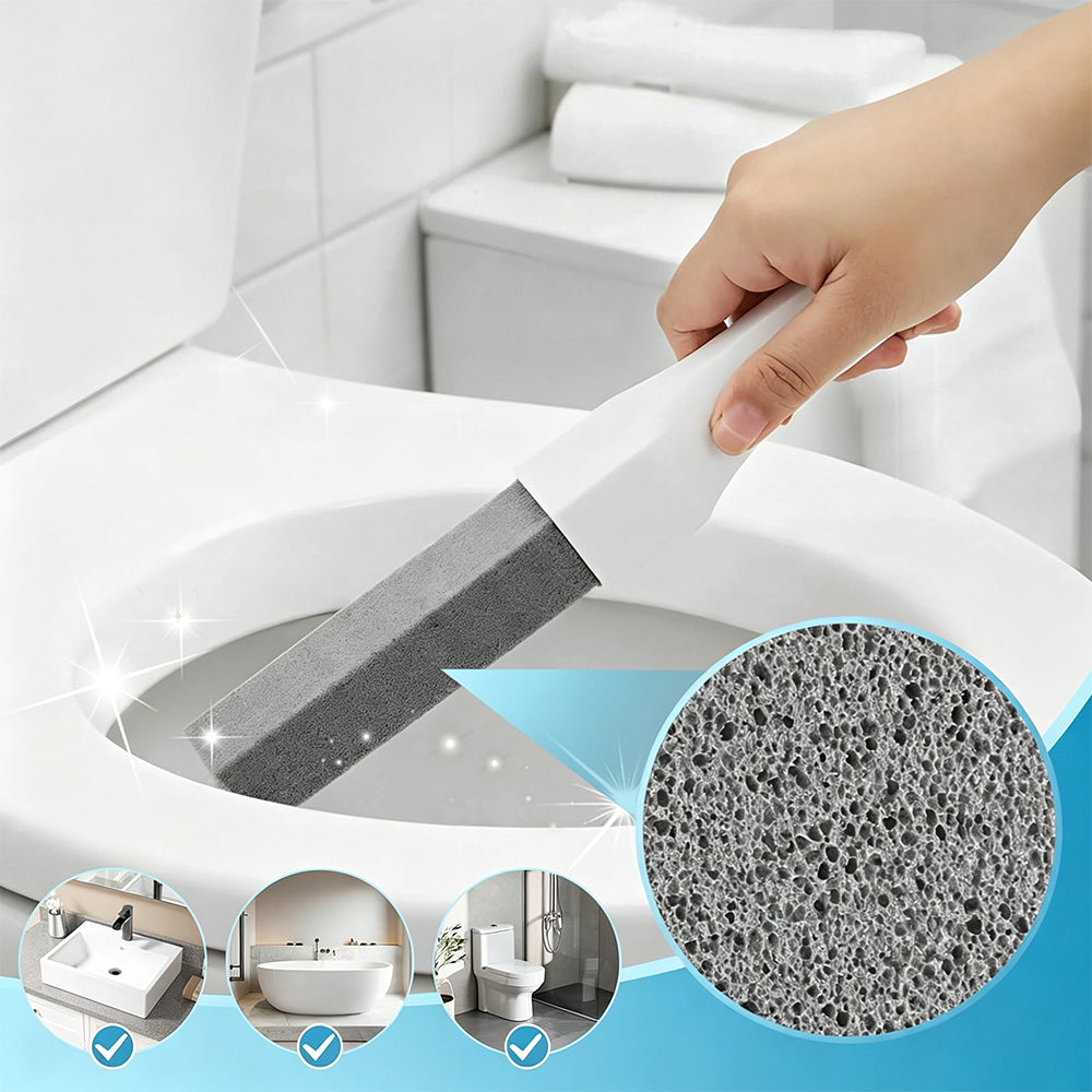 Pumice Stone Toilet Brush Set with Handle and 6 Stones
