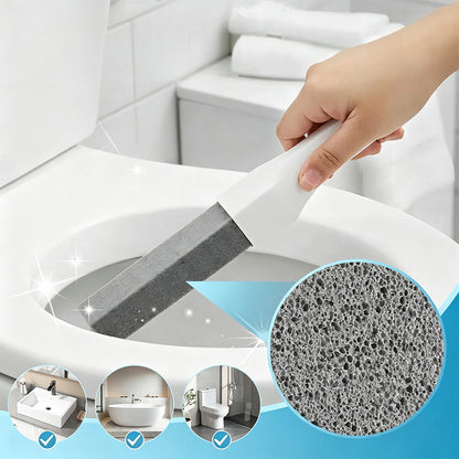 Pumice Stone Toilet Brush Set with Handle and 6 Stones