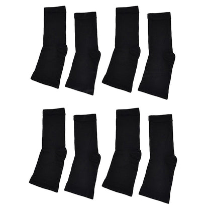 4 Pairs of Unisex Plantar Fasciitis Socks-Black