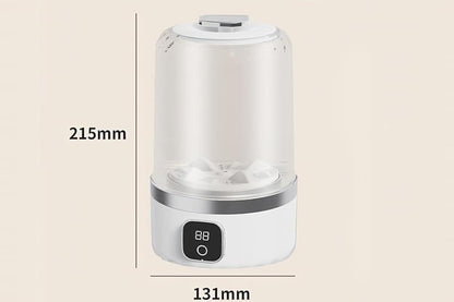 1L Underwear Washing Machine Mini Washer for Apartment Dorm RV Travel-White