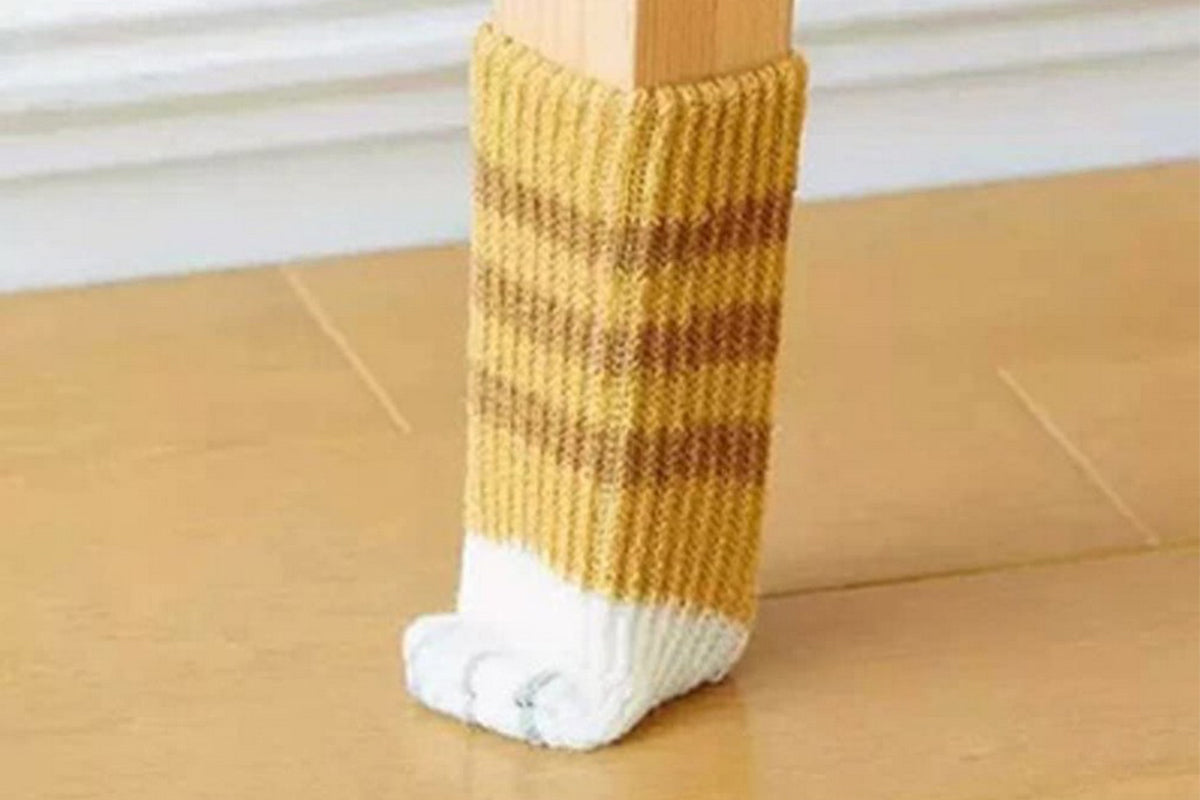 16Pcs Cat Paw Chair Leg Socks Floor Protector Covers