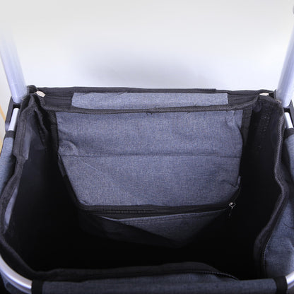 Folding Shopping Cart with Oxford Bag-Grey