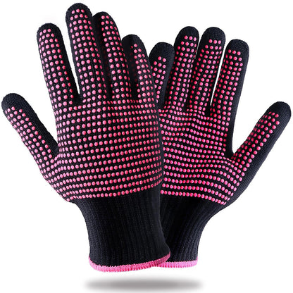 2 Piece Heat-Resistant Styling Gloves for Curling Irons