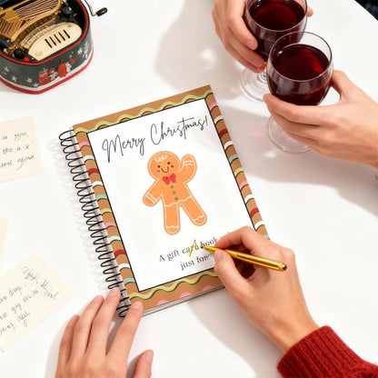 3Pcs Christmas Gift Card Book Spiral Bound Voucher Holder for Xmas Gifting