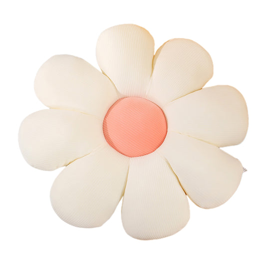 Cute Daisy Pillow Cushion Flower Floor Pillow Seating Cushion Flower Floor Plush Pillow Seating Cushion Bedroom-White