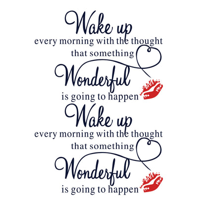 2Pcs Inspirational Quote Wall Paper Removable Motivational Wall Art Letters Words Decals