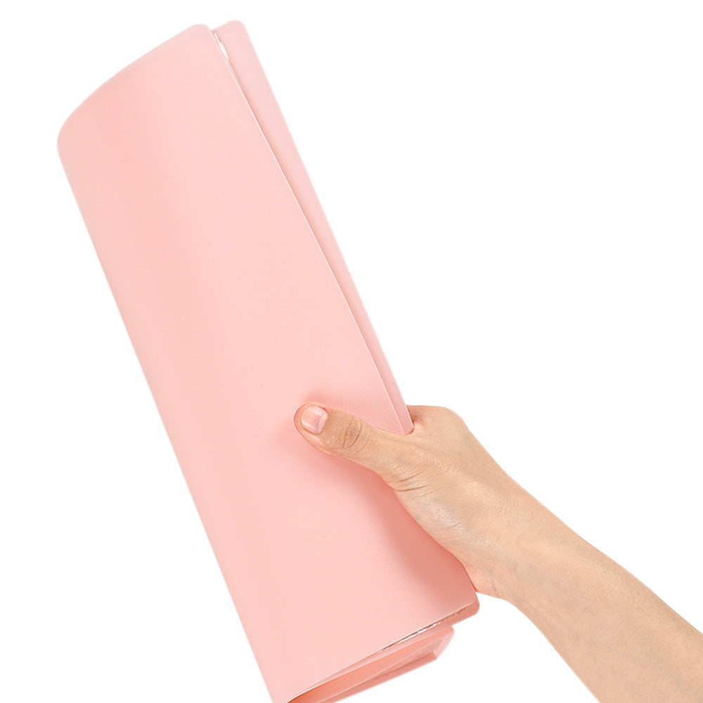 2 Pack A4 Sheet Protector Binder 40 Page Clear Folder for Certificates Posters-Pink