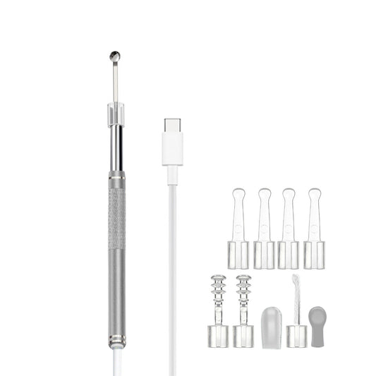 Ear Wax Removal Endoscope Earwax Remover Tool Ear Camera Ear Otoscope with 6 LED Lights -Silver