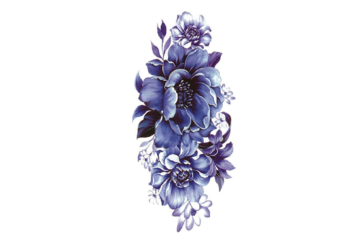 10Pcs Floral Waterproof Temporary Tattoo Stickers for Arms Body Art