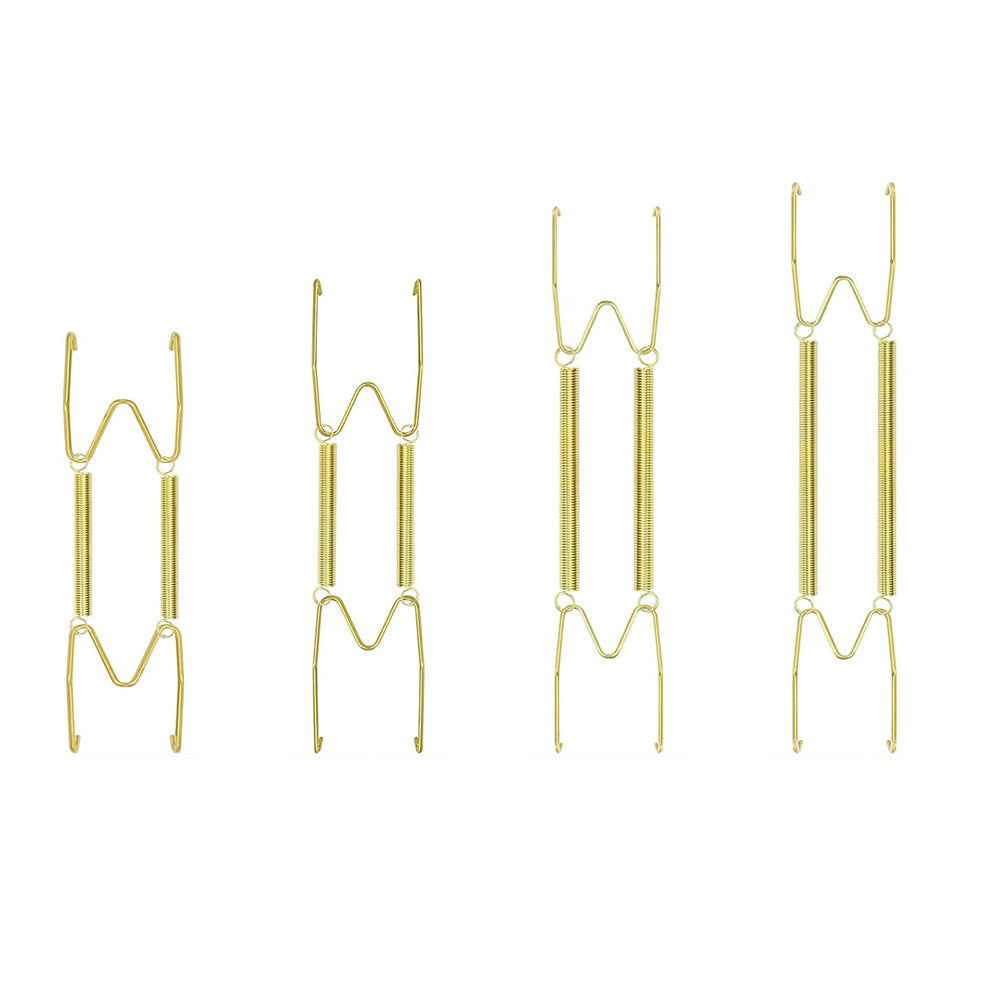 14Pcs Invisible Plate Hangers for Wall Display Stainless Steel Gold Plate Holder Set