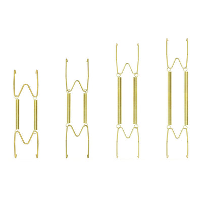 14Pcs Invisible Plate Hangers for Wall Display Stainless Steel Gold Plate Holder Set