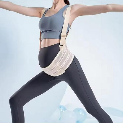 Maternity Belt Back Support Adjustable Abdominal Binder for Pregnancy-Beige