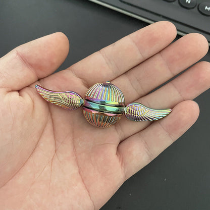 2Pcs Fidget Sphere Spinner Desk Spinning Toy Wings Finger Hand Spinner Mixed Color
