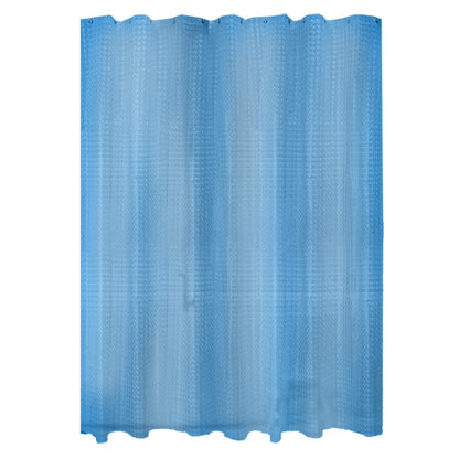 PEVA Thickened Shower Curtain Liner 180x180cm with Rustproof Grommets and Hooks-Blue