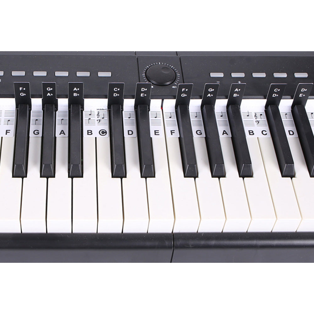 2 Piece Reusable 88 Key Piano Note Guide Strip