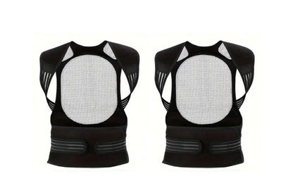 2Pcs  Self Heating Belt Lumbar Lower Back Support Brace For Therapy Pain Relief