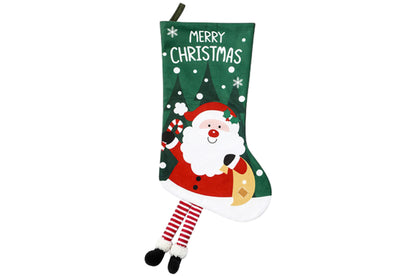 Christmas Stocking Goodies Sock Xmas Wall Tree Party Hanging Candy Bag Decoration-Santa